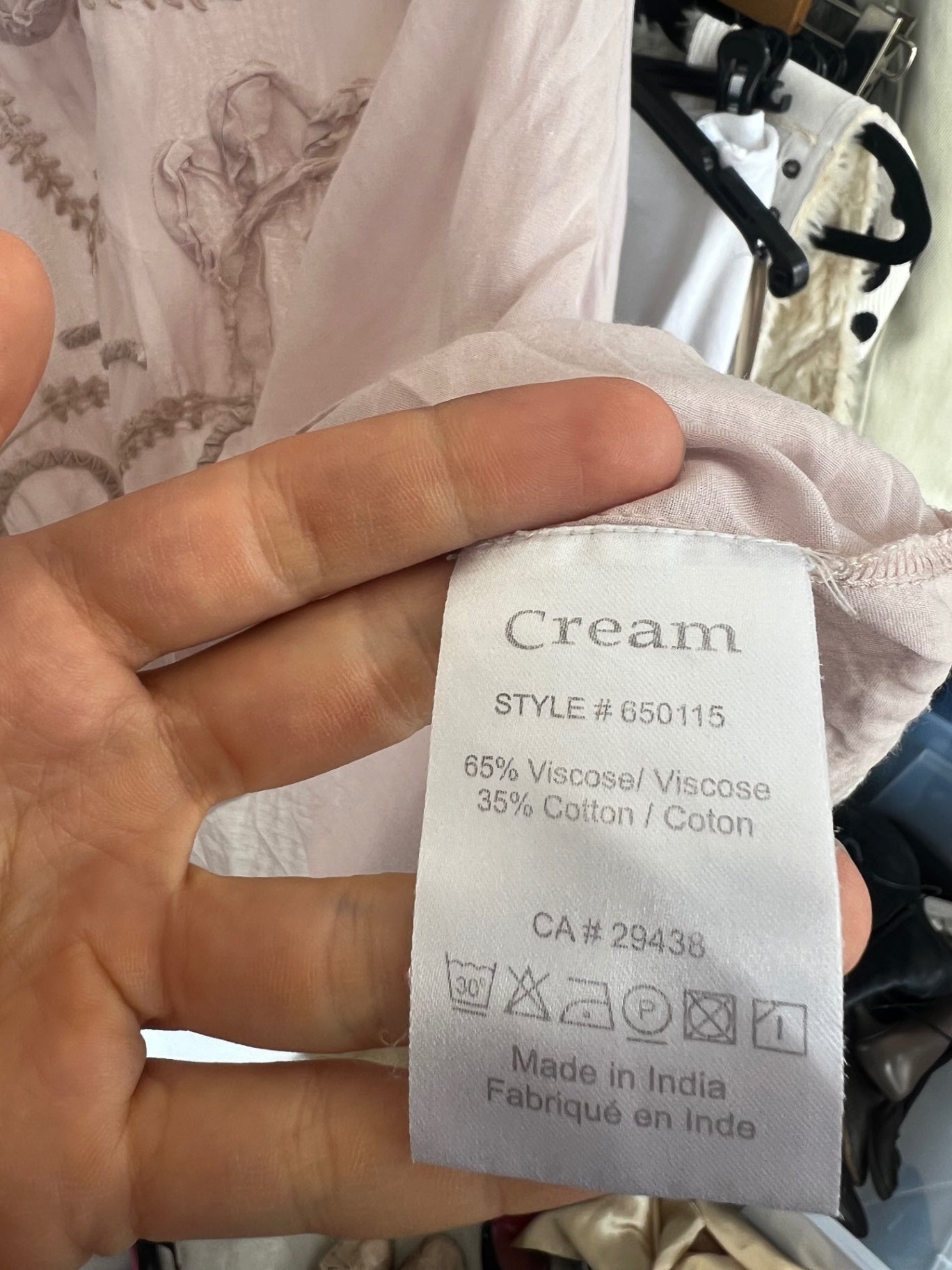 Cream Bluse S Hellrosa
