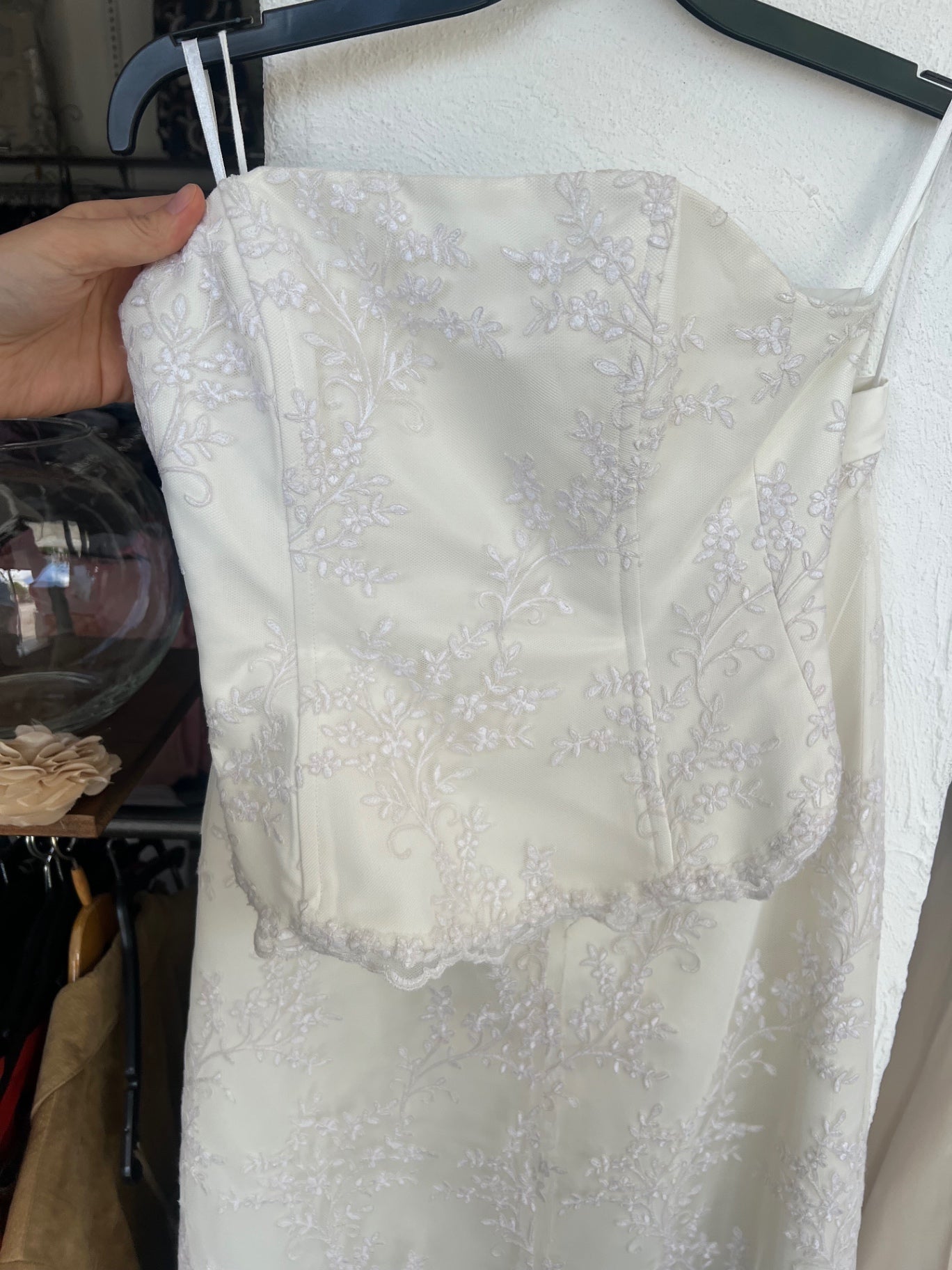 Maßgeschneidert Hochzeitskleid S Elfenbein