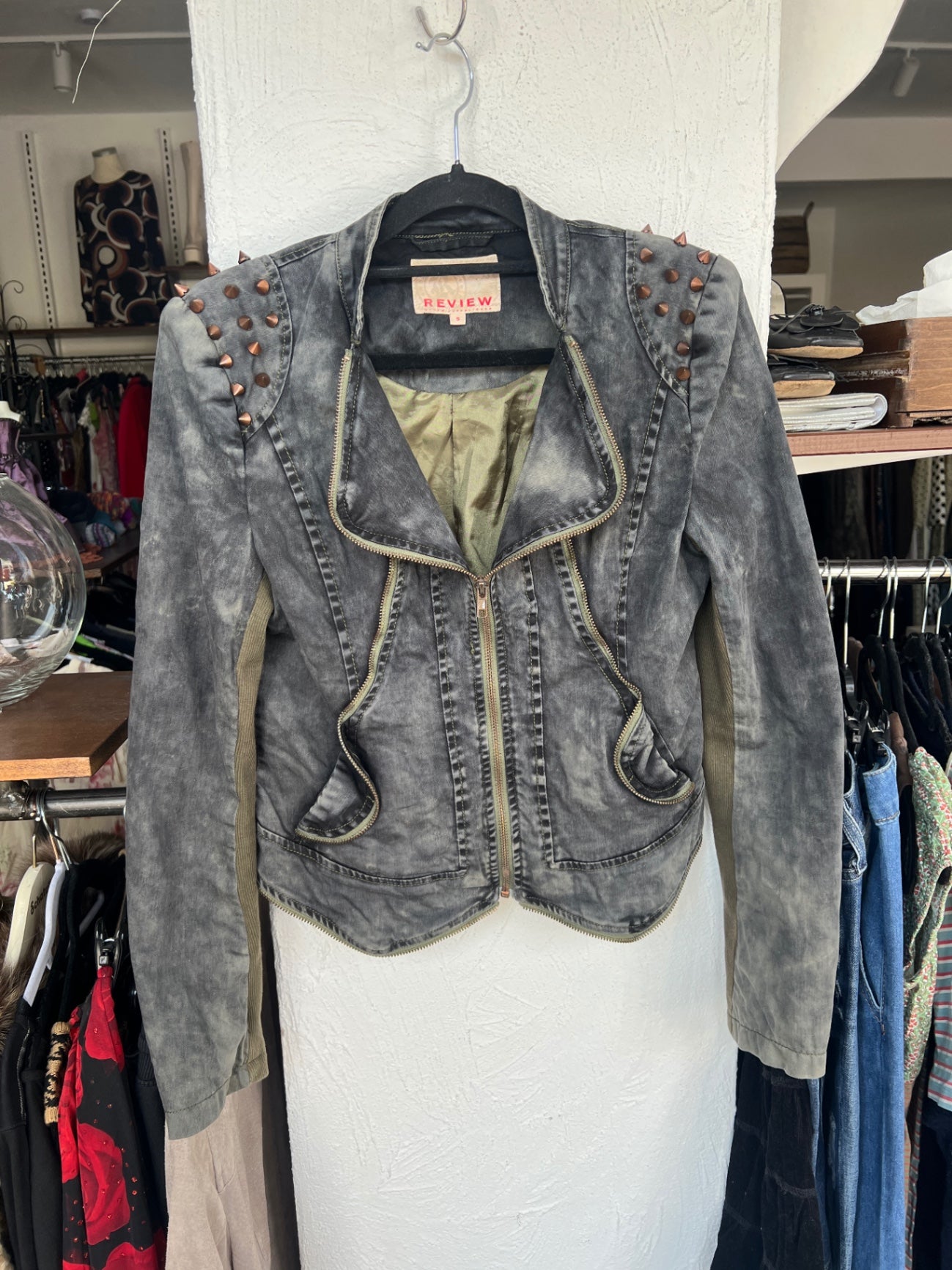 Review Jacke S Grau-Grün