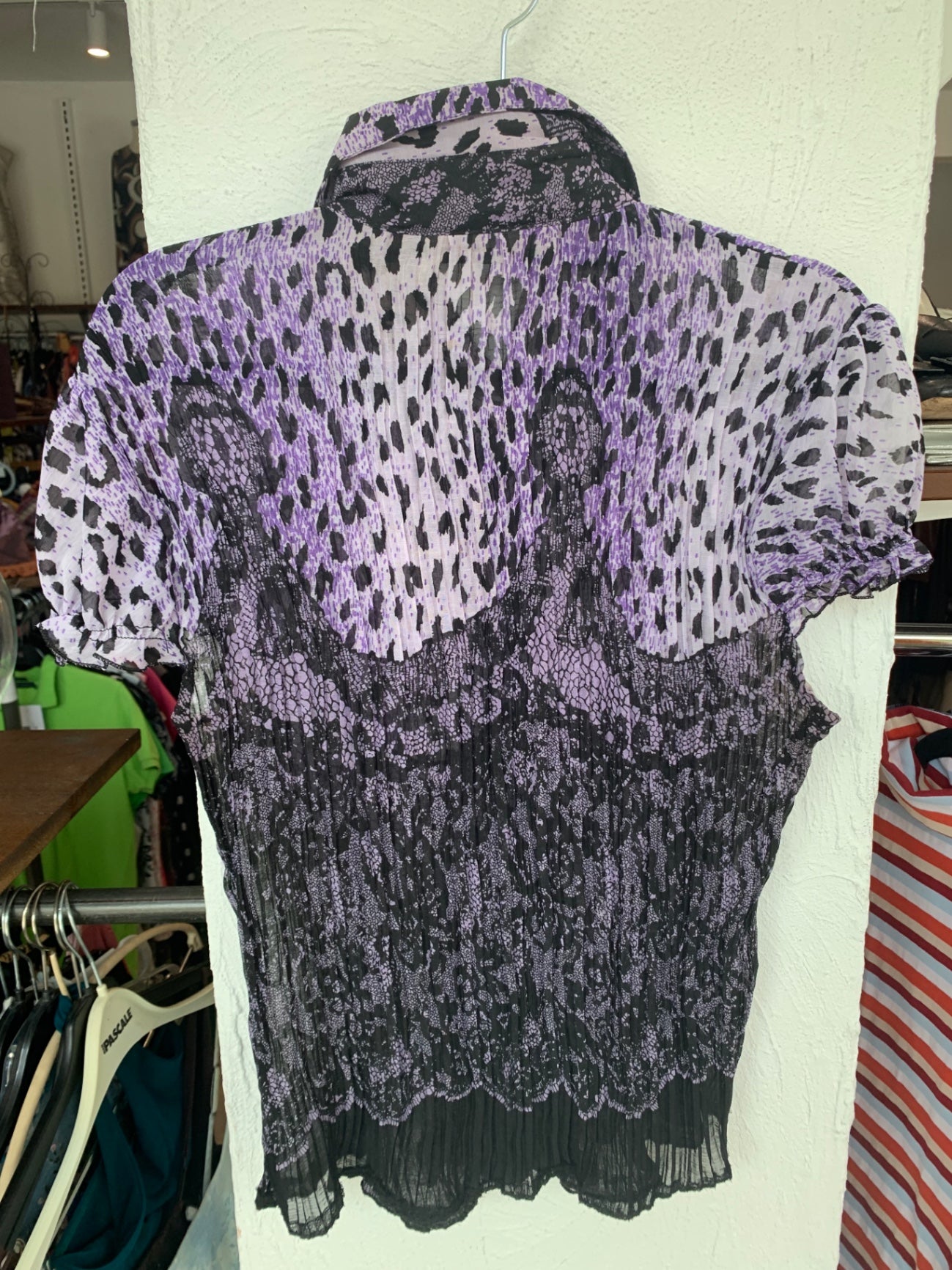 WANGZI Bluse Lila, Schwarz