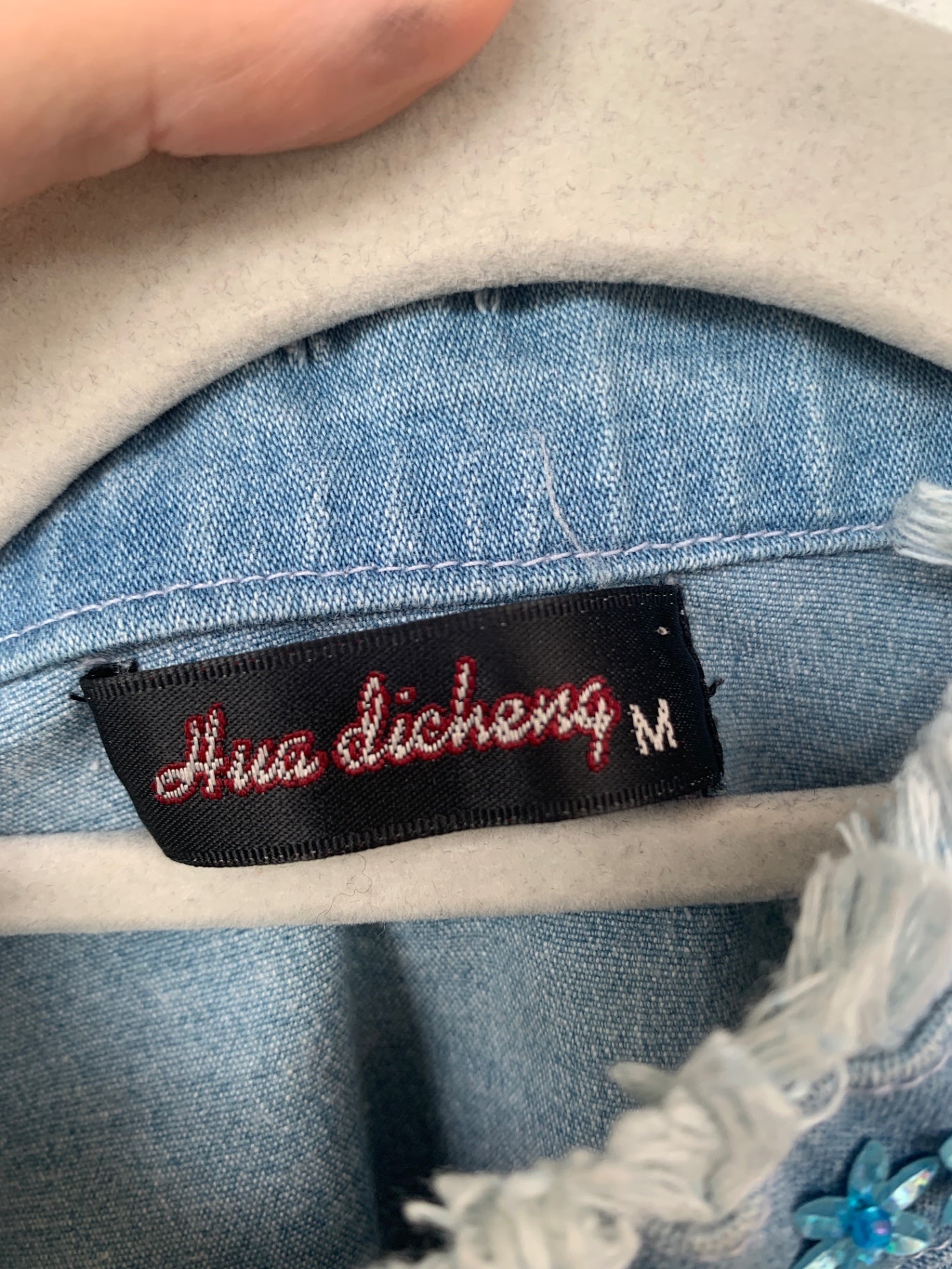 Hua Dicheng Ärmelloses Oberteil M Blau und Weiß