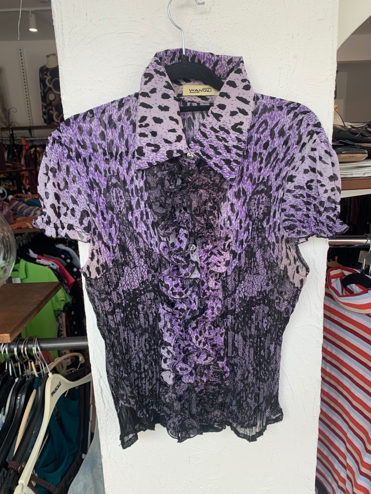 WANGZI Bluse Lila, Schwarz