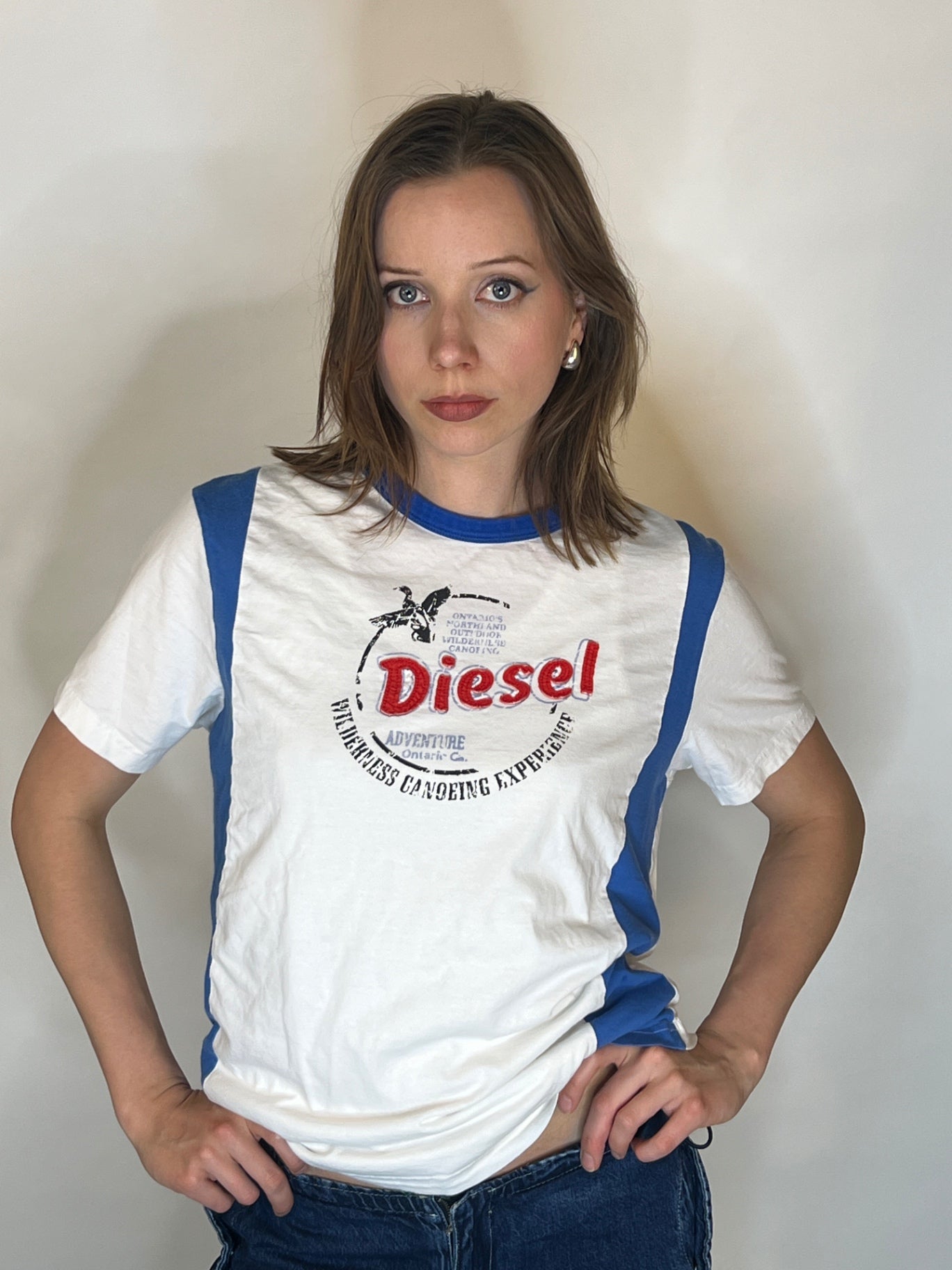Diesel T-Shirt L Weiß