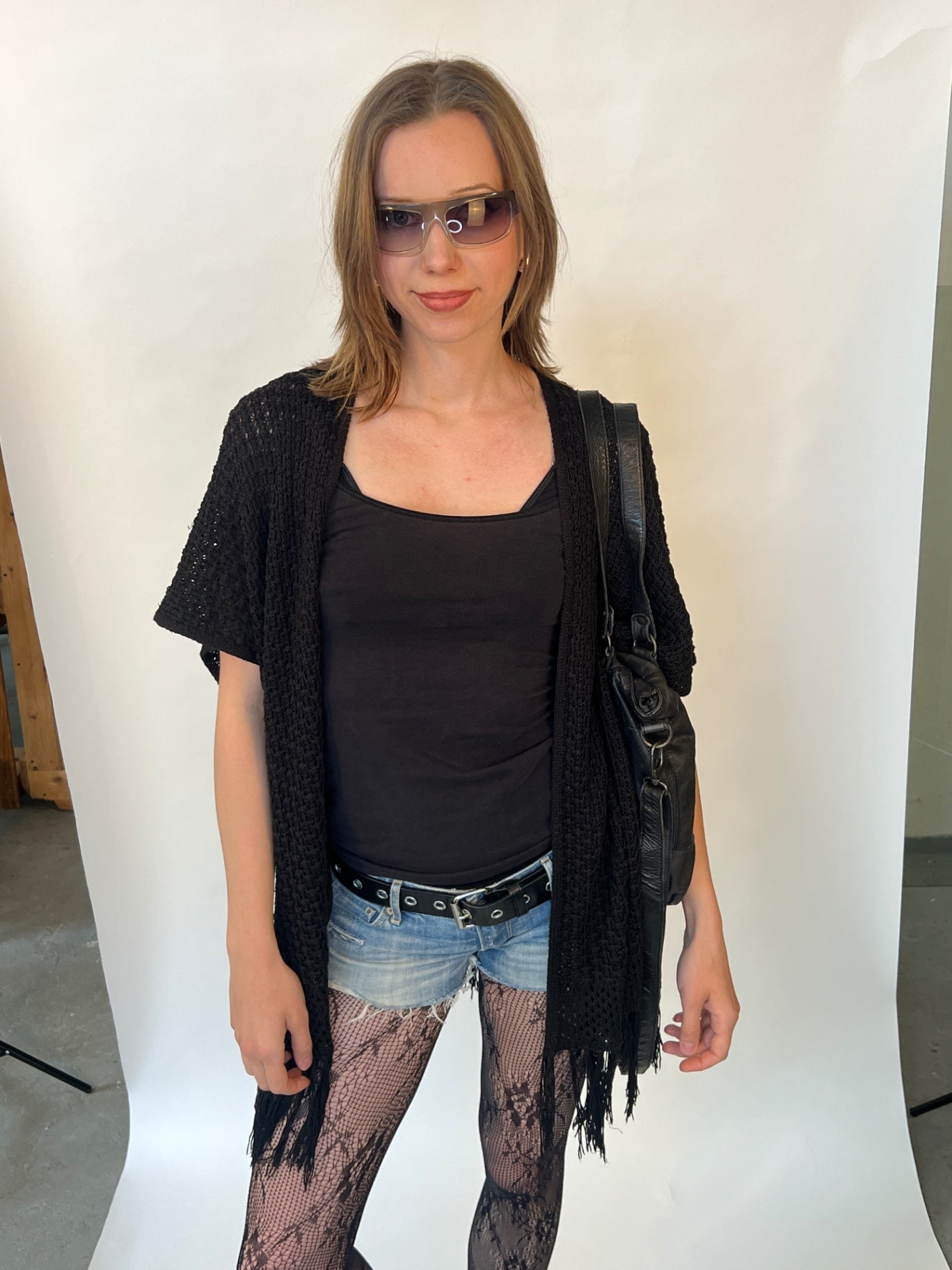 Strick Weste Onesize schwarz