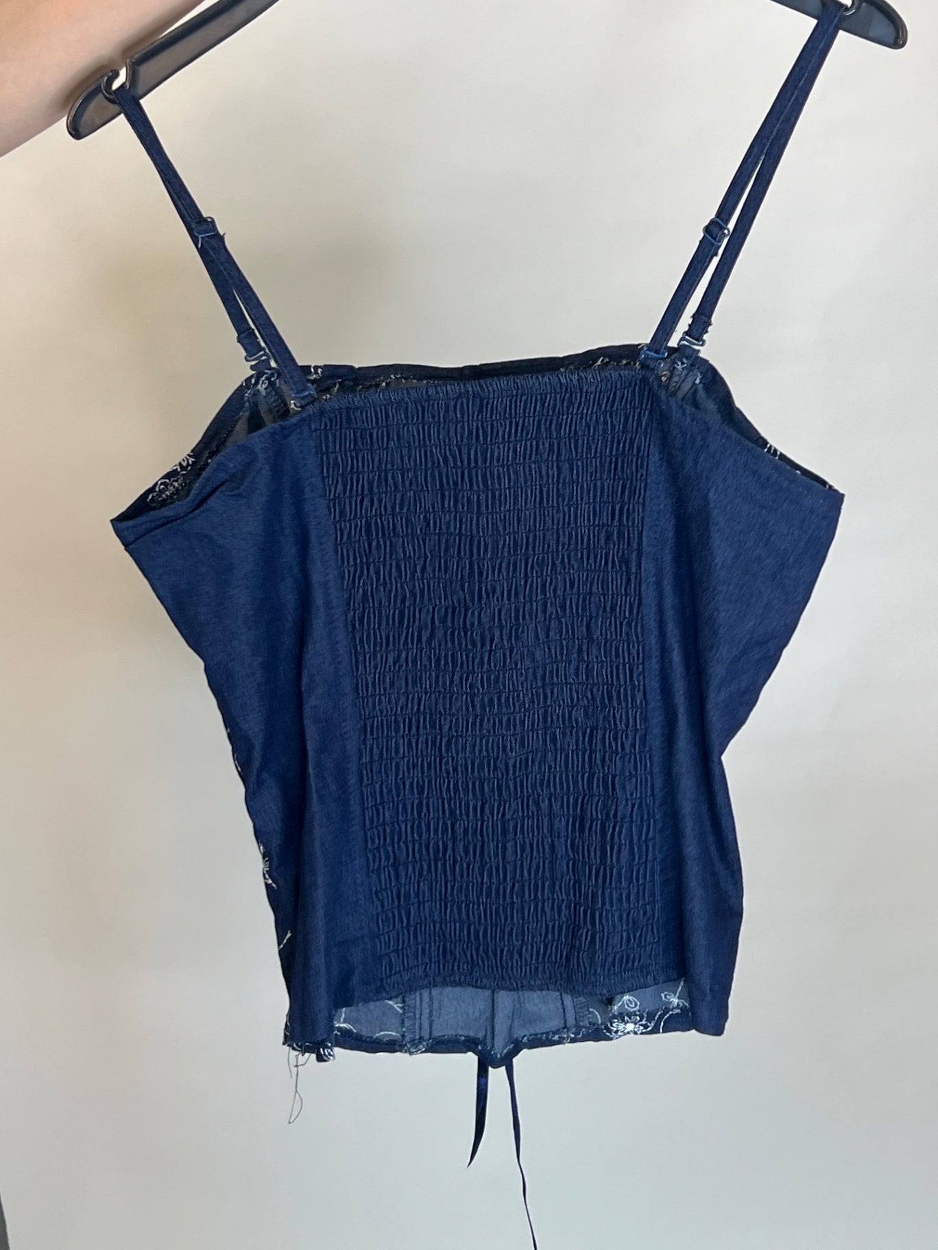 Corset Top L Blau