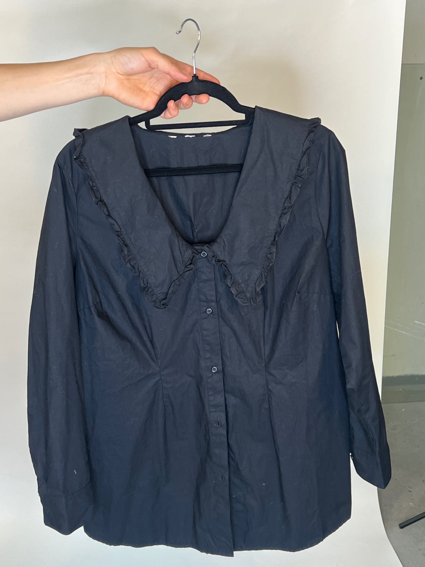 Bluse L/XL Dunkelblau