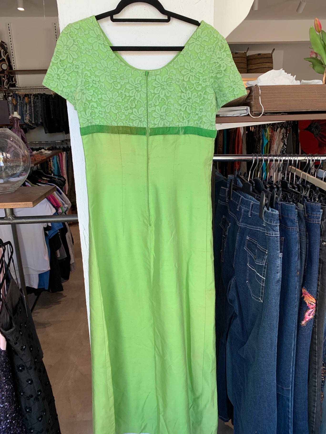 Vintage Kleid 36 Hellgrün