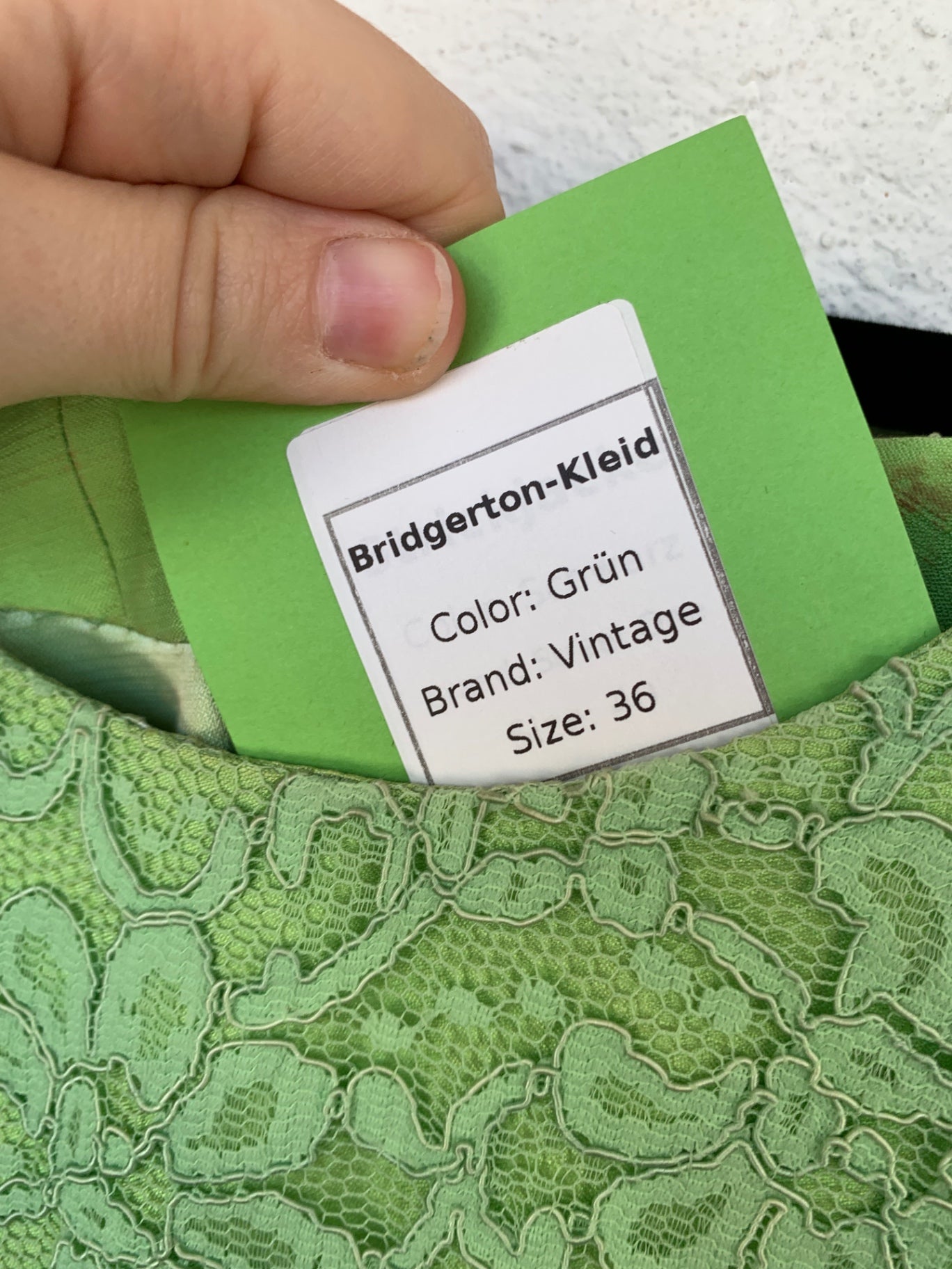 Vintage Kleid 36 Hellgrün