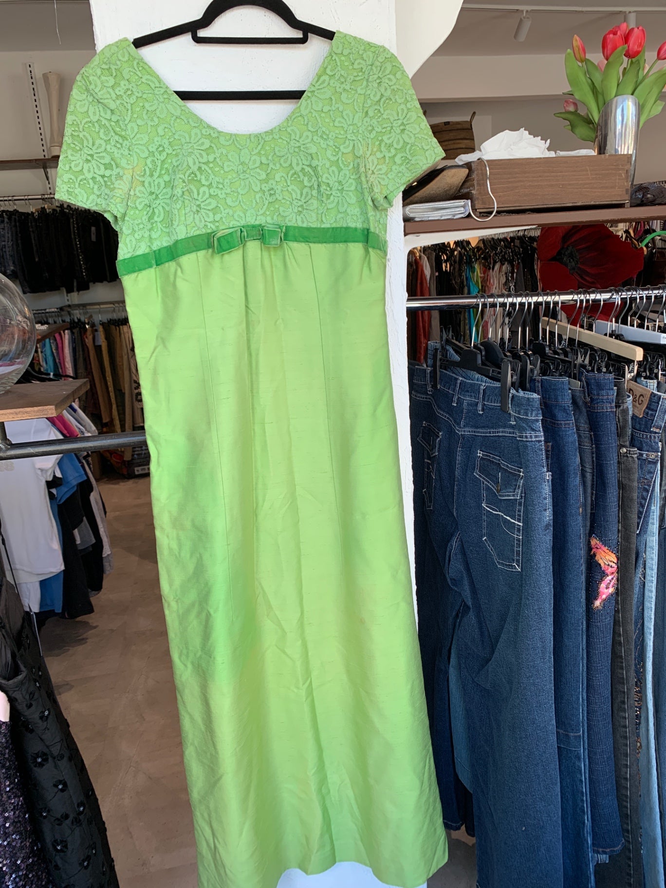 Vintage Kleid 36 Hellgrün