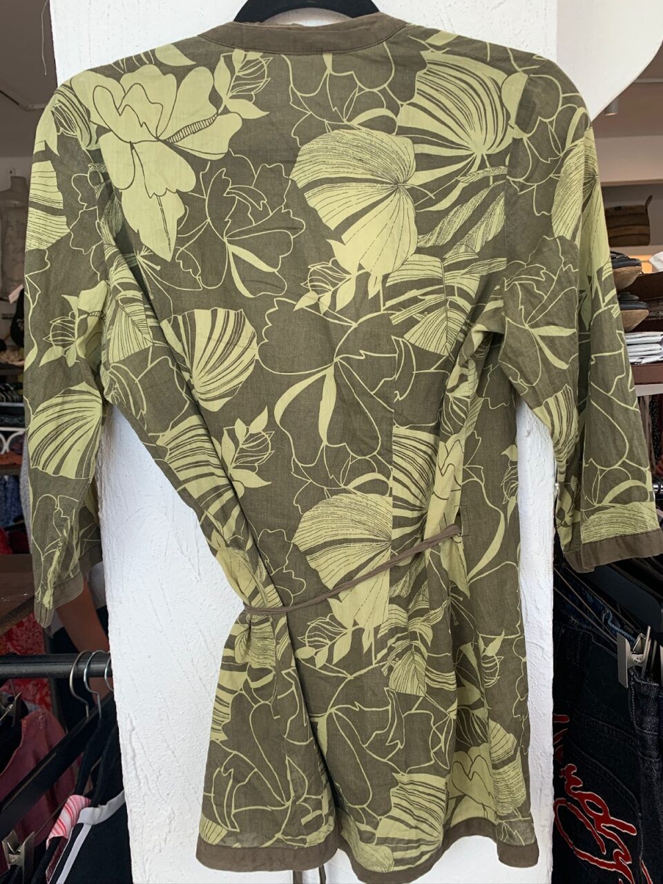Xanaka Hemdkleid S Grün und Beigetöne