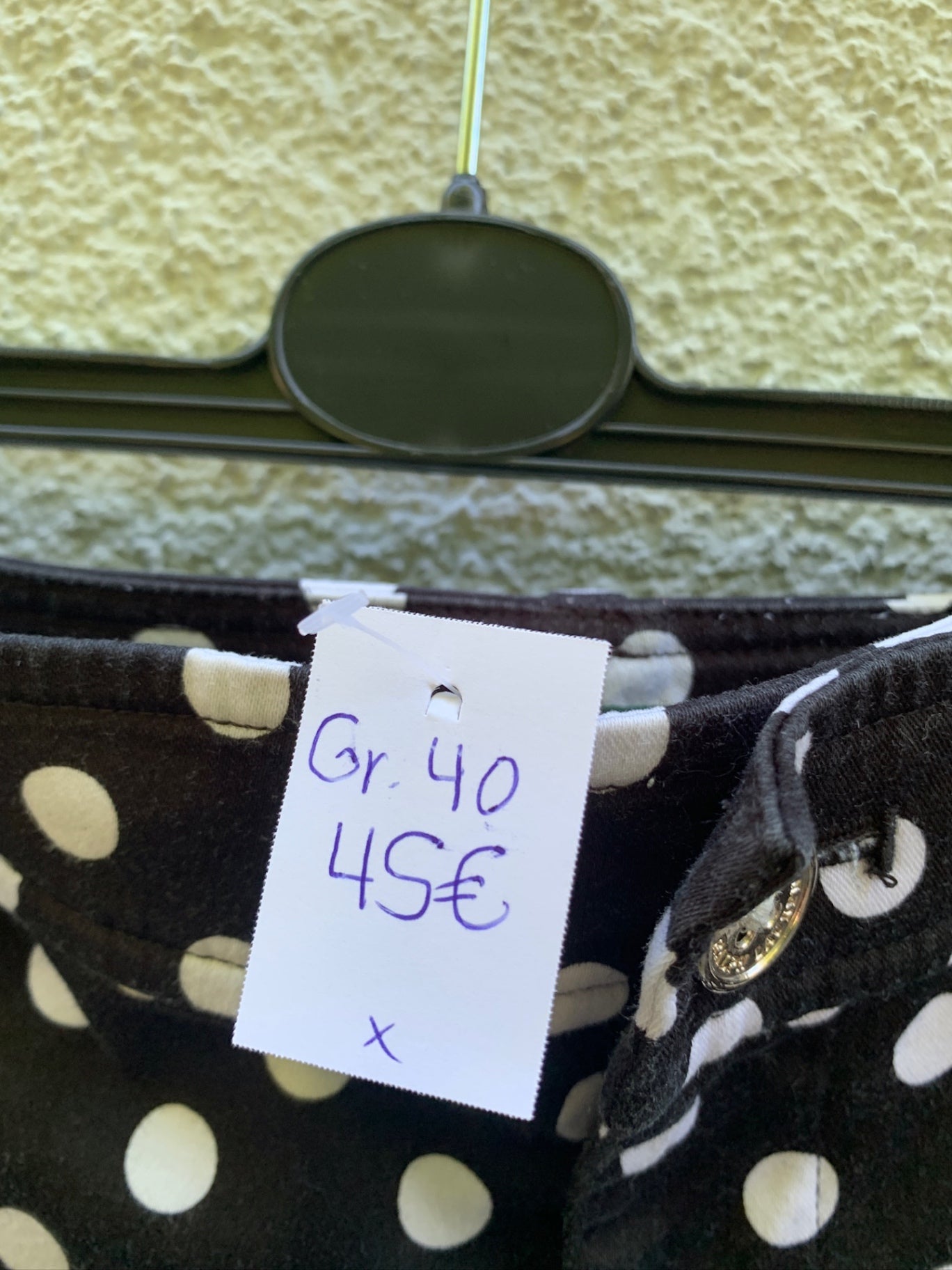Ralph Lauren Shorts 40 Schwarz mit weißen Punkten