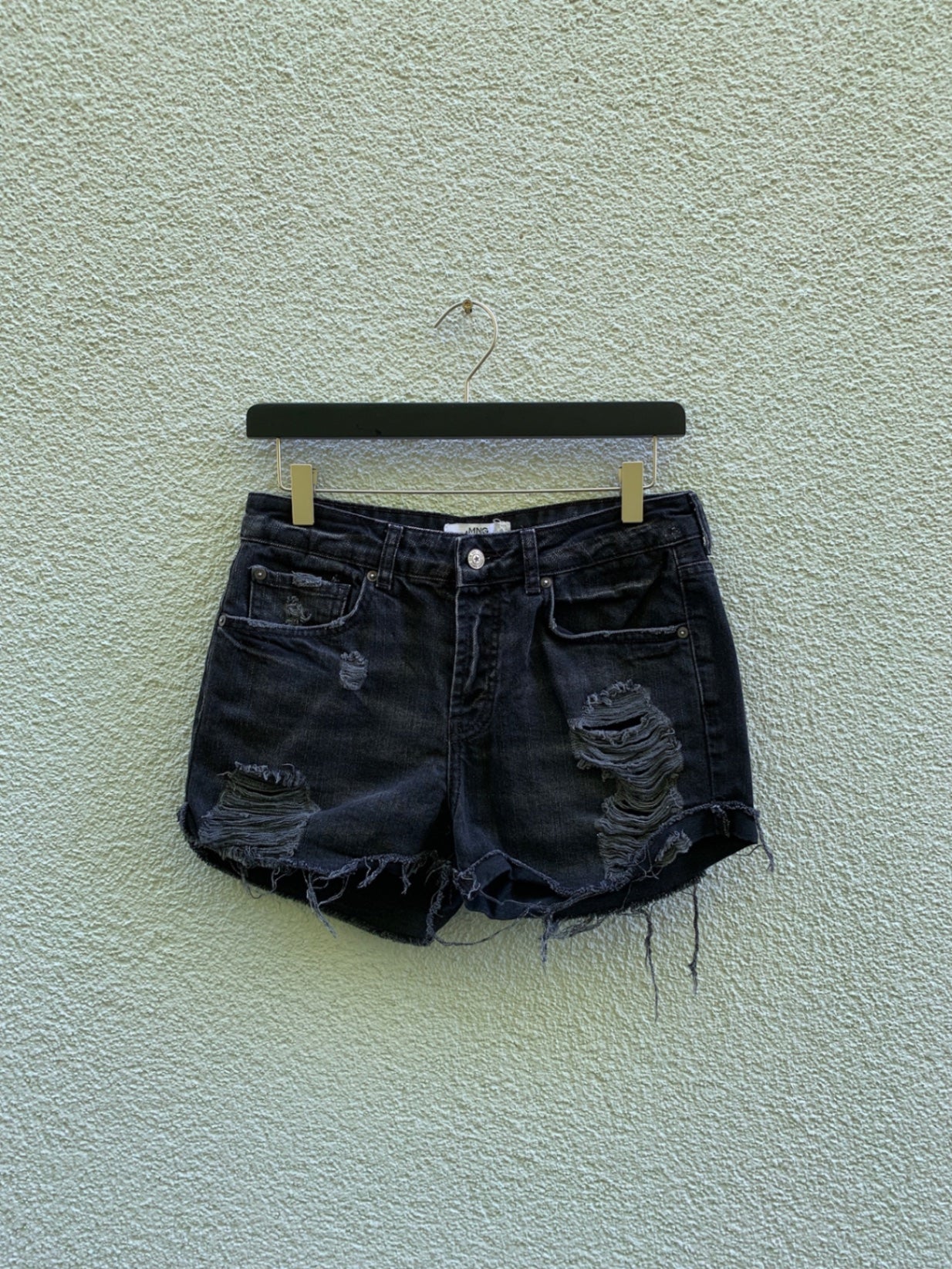 Mango Jeans Shorts 36 schwarz