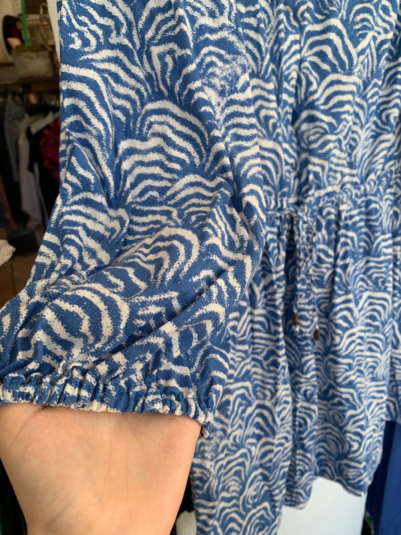 H&M Kleid XS Blau und Weiß