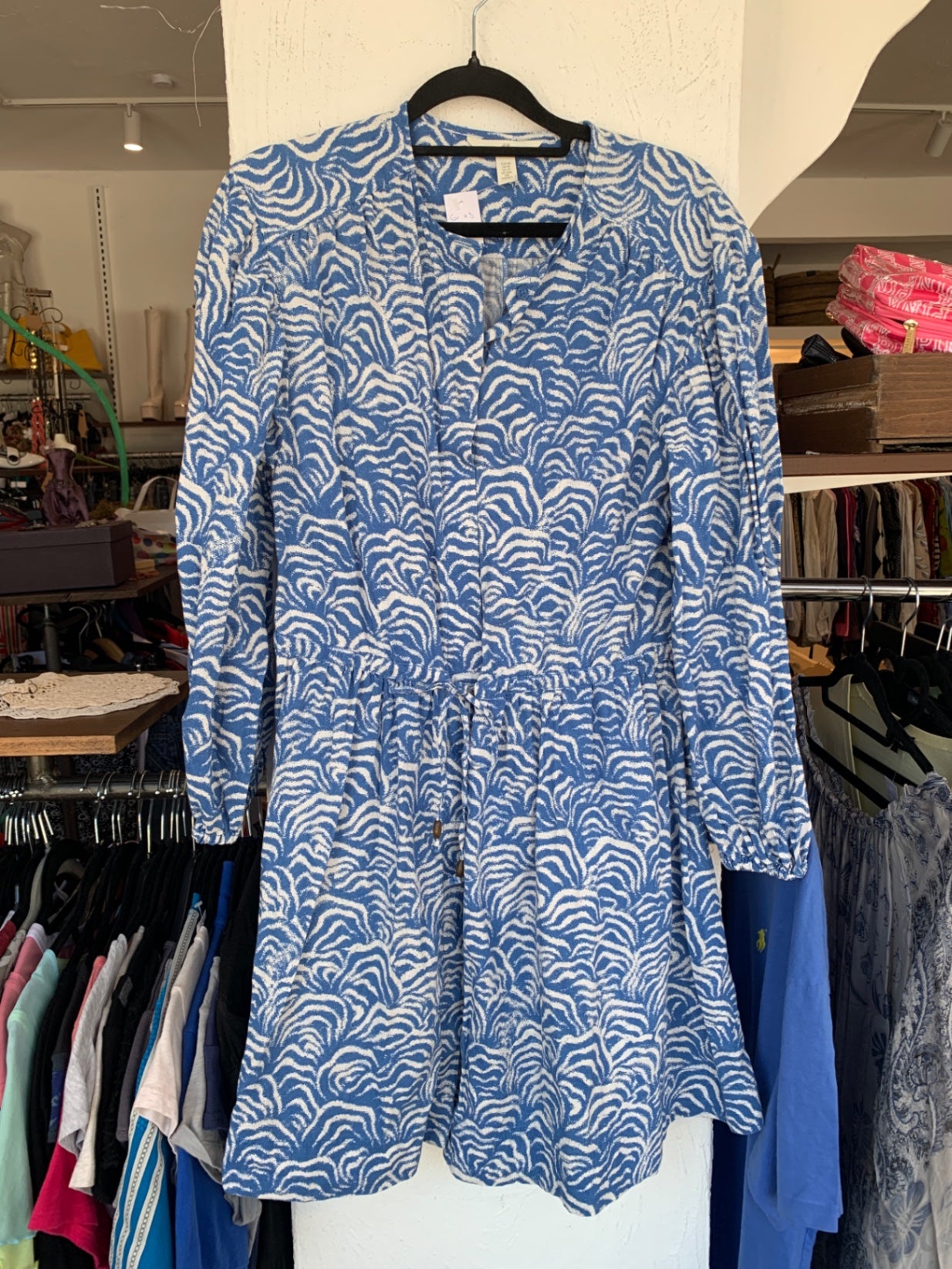 H&M Kleid XS Blau und Weiß