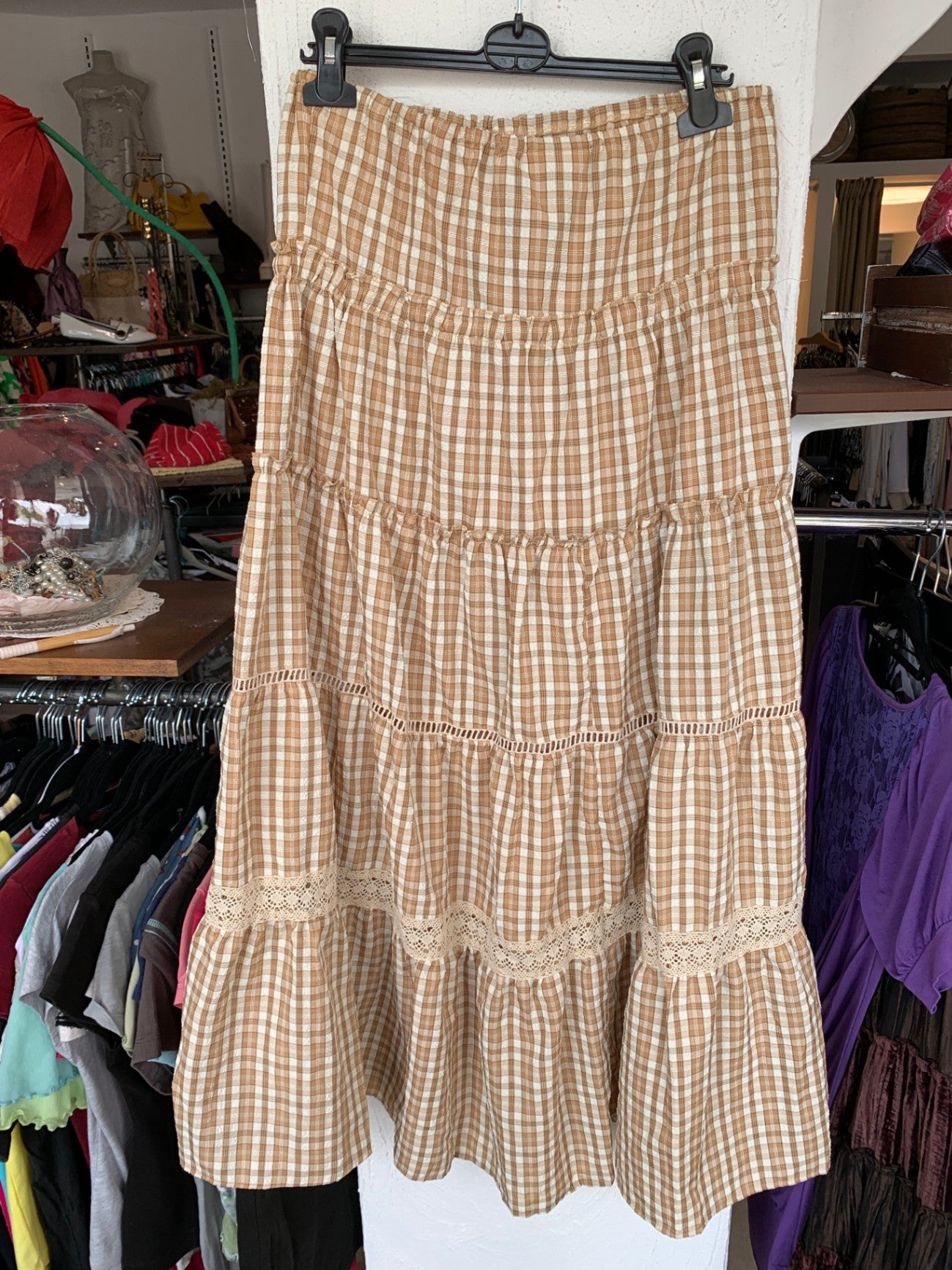 Daisy Street Maxirock 36 Beige/Braun