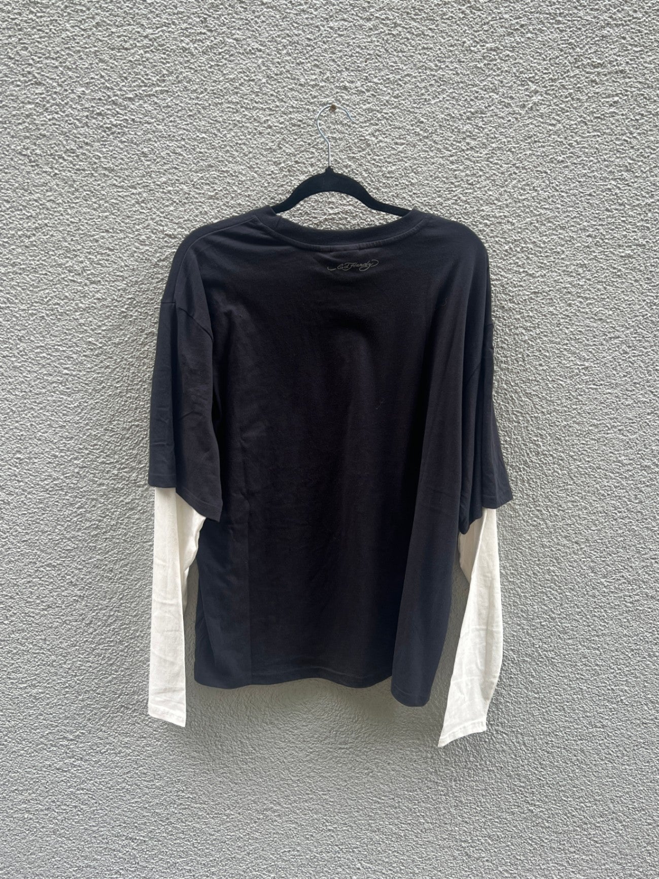 Ed Hardy x Urban Outfitters Oberteil S Schwarz und Creme