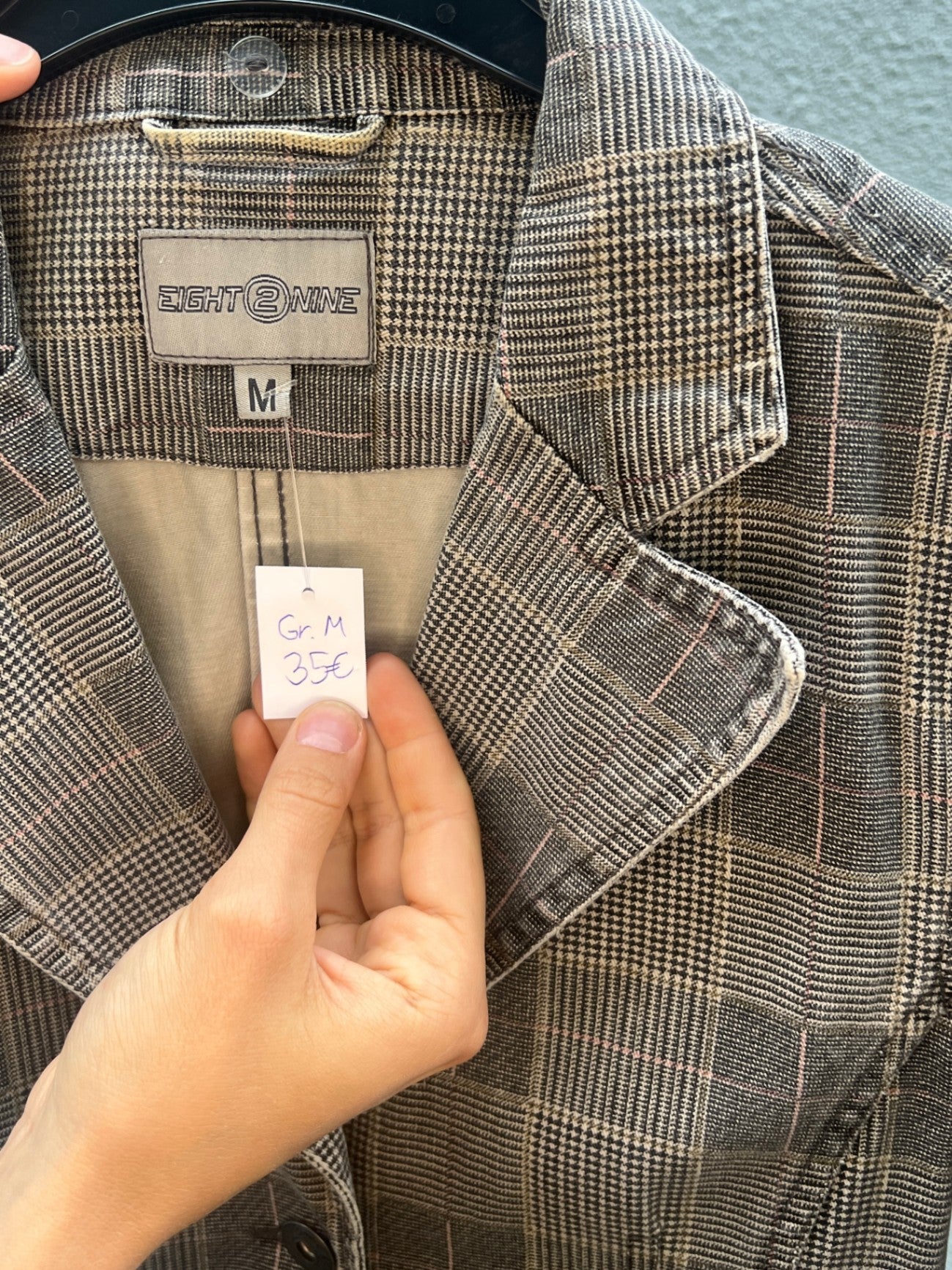 Eight2nine Blazer M Grau mit Checkmuster