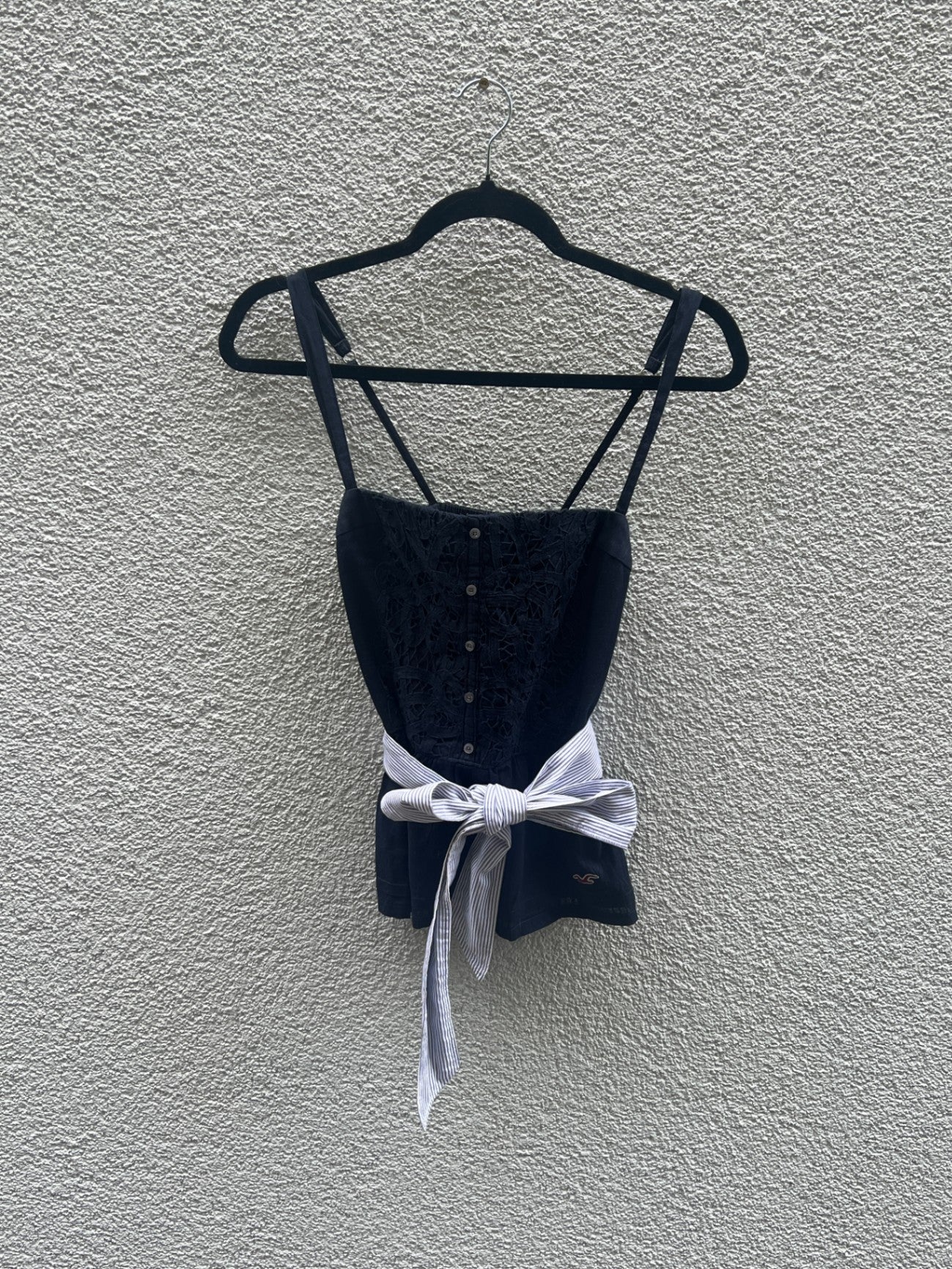 Hollister Top trägerlos M Dunkelblau