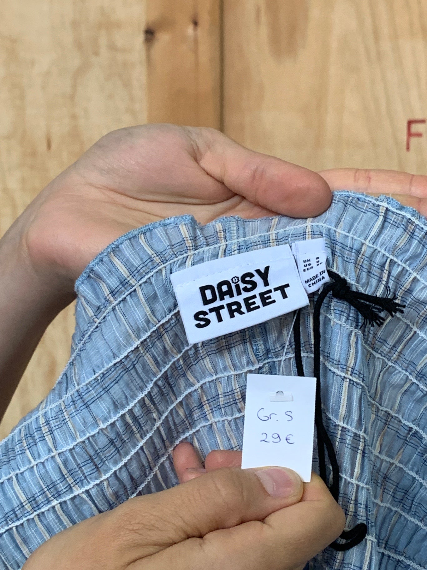 Daisy Street Top S Blau, Weiß