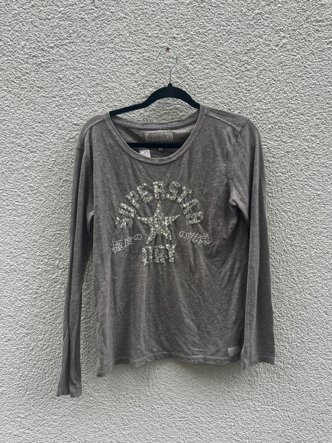 Superdry Langarmshirt M Grau