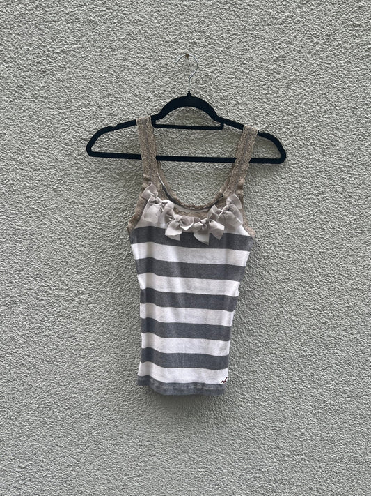 Hollister Top M Grau-Weiß