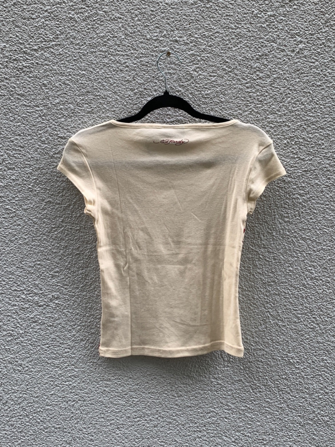 Ed Hardy Shirt M Beige, Burgunderrot, Aprikose