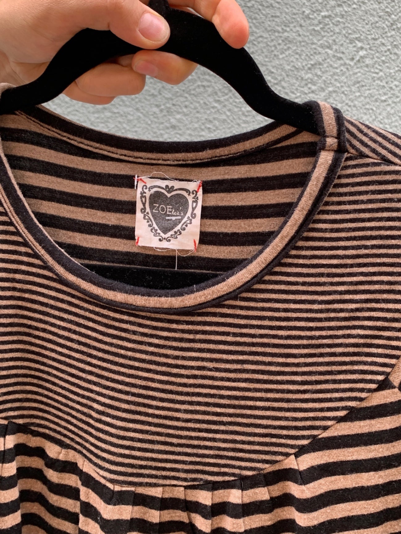 ZOEte´s Babydoll Top 38 Braun und Schwarz gestreift