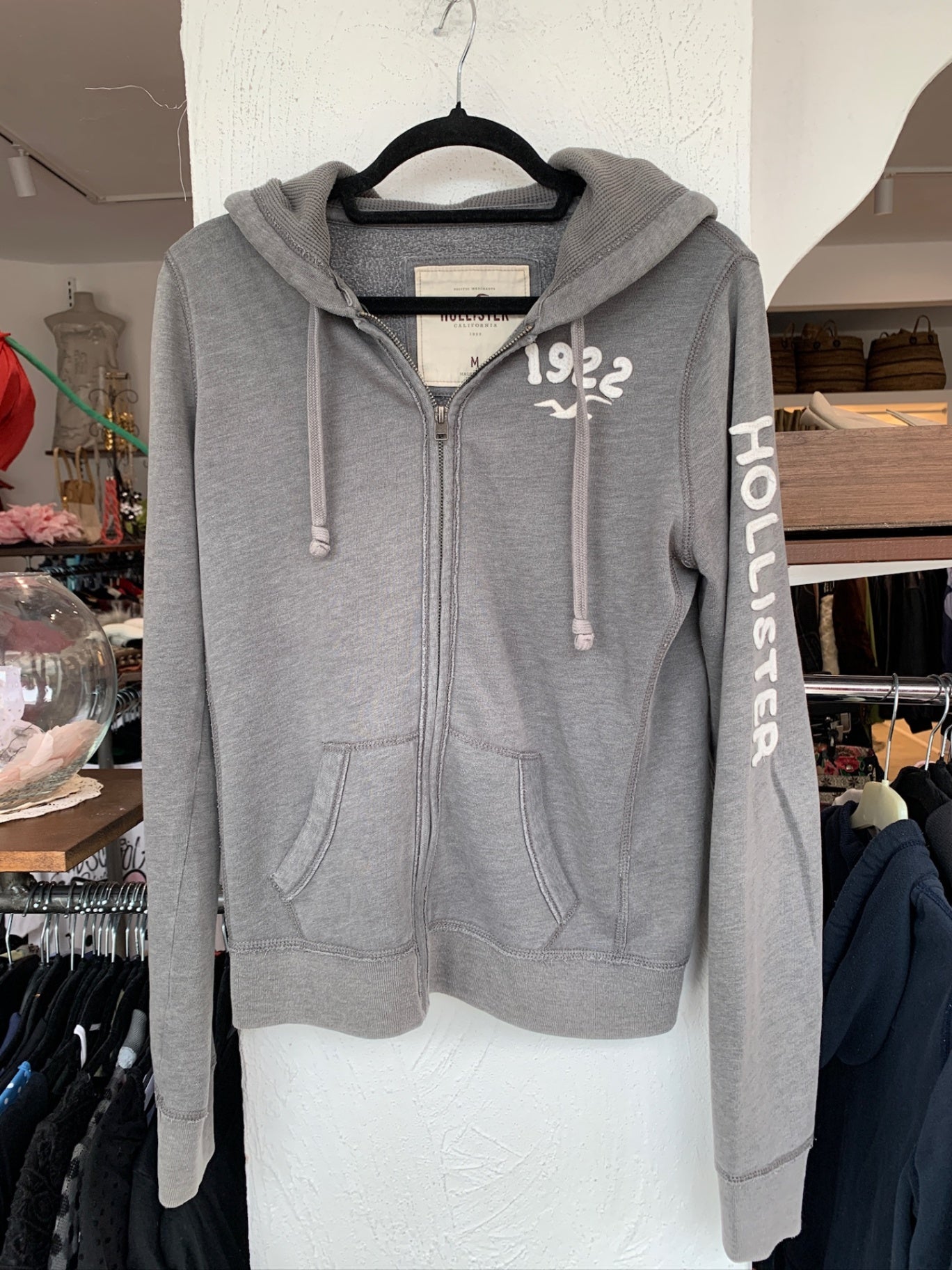 Hollister Jacke M Grau