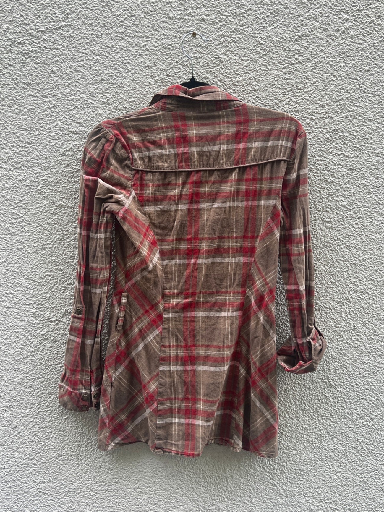 No Excuse Hemd 36 Braun, Rot