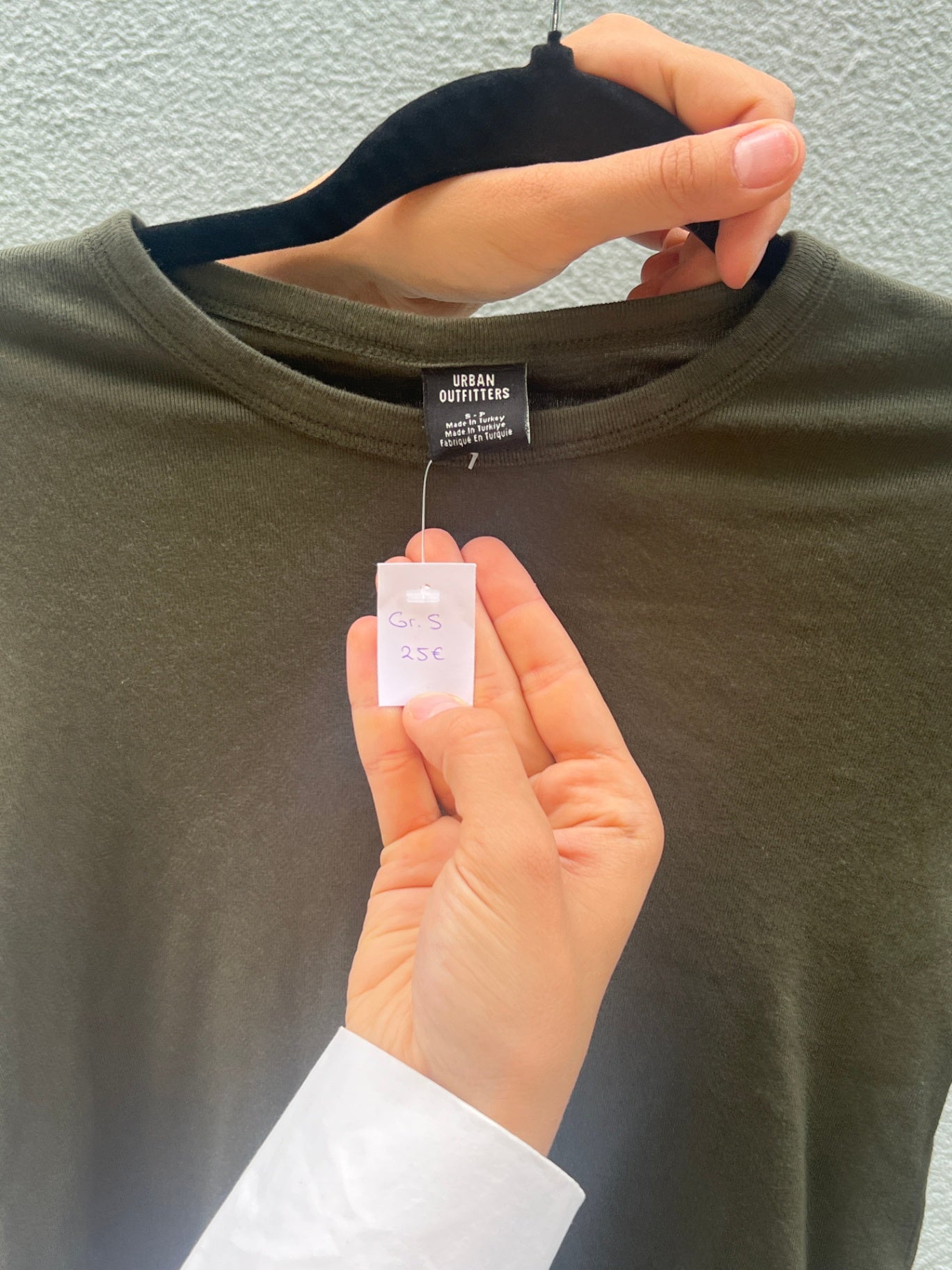 Urban Outfitters Langarmshirt S Dunkelgrün und Beige