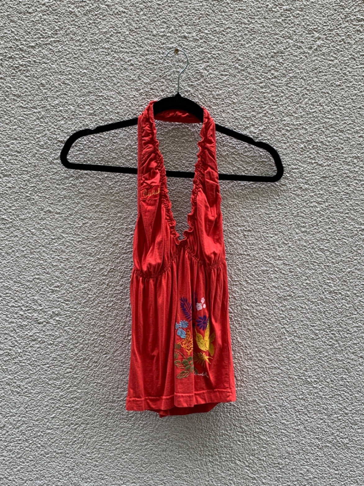 BLEND Girl Neckholder Top M Rot