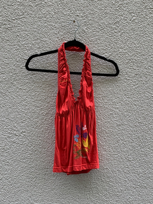 BLEND Girl Neckholder Top M Rot