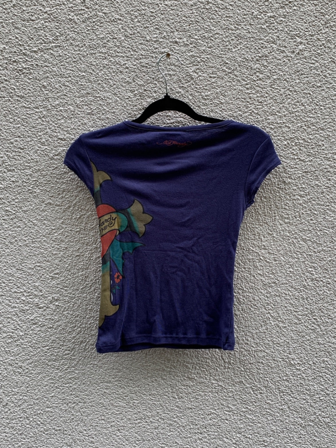 Ed Hardy Shirt S Blau, Braun