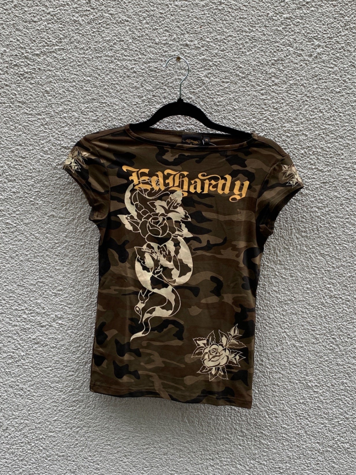 Ed Hardy Shirt M Khaki, Braun, Beige