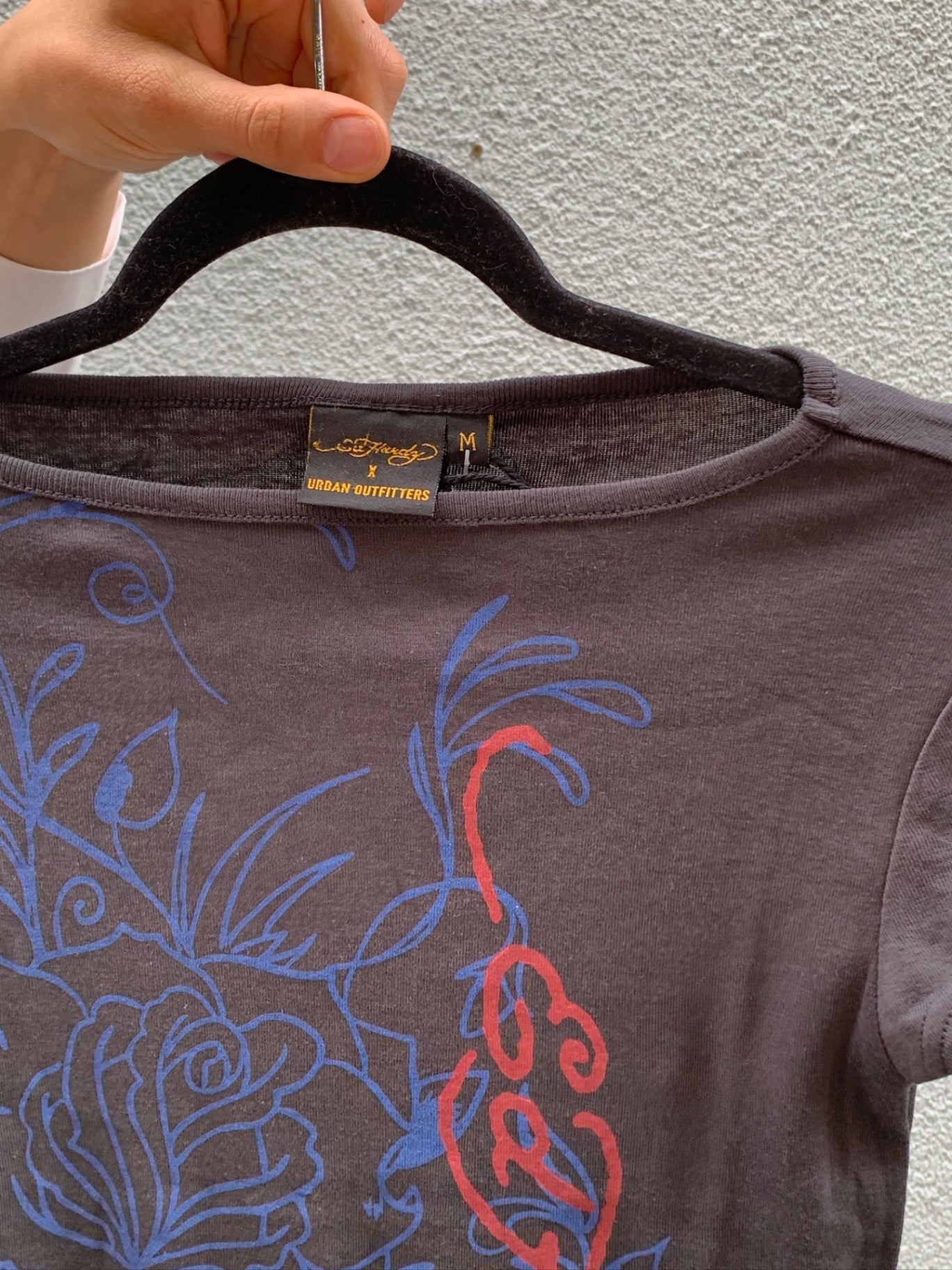 Ed Hardy Shirt M Schwarz, Blau, Rot