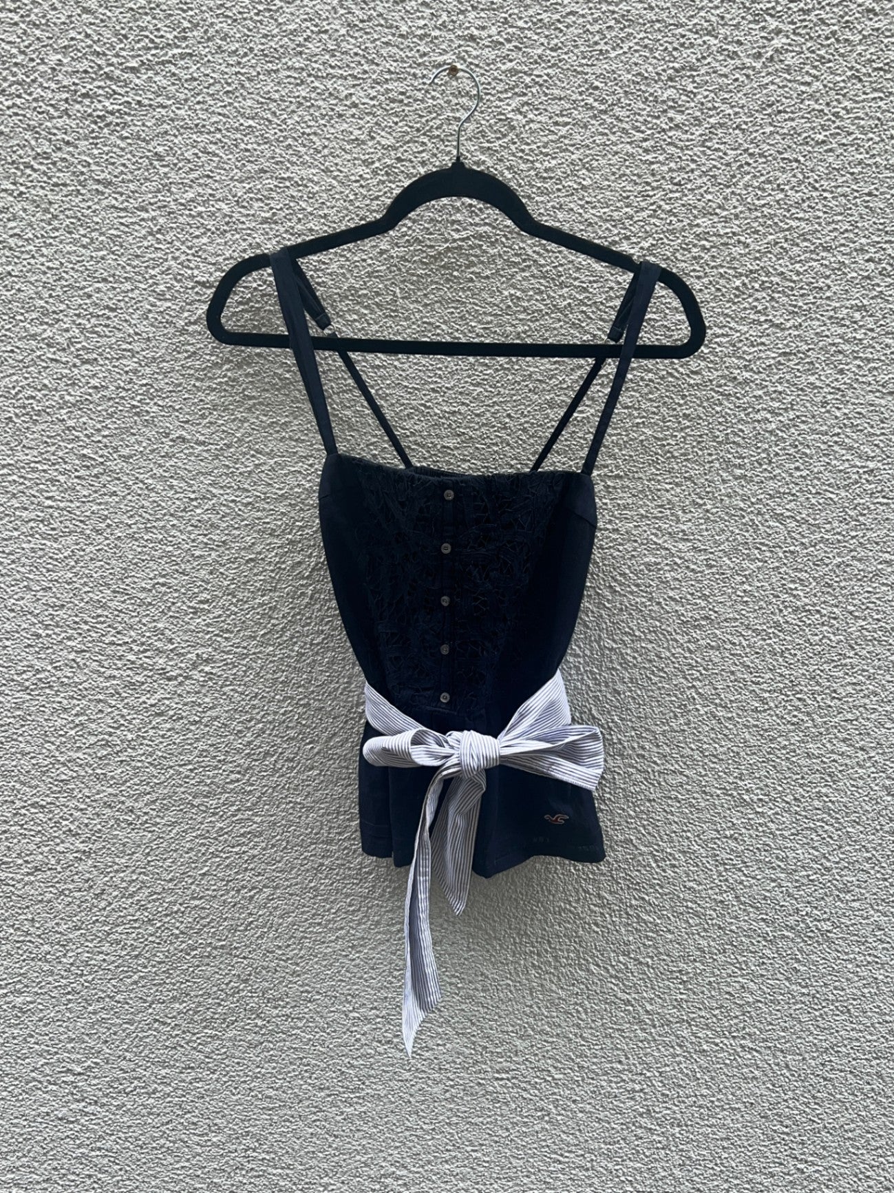 Hollister Top trägerlos M Dunkelblau