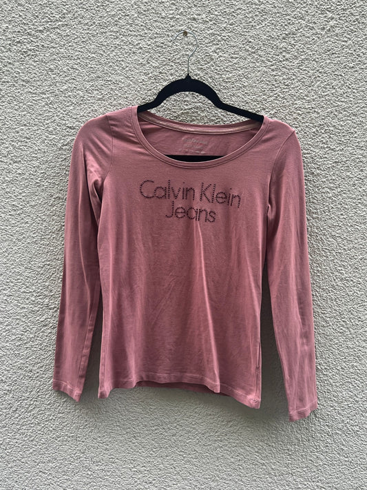 Calvin Klein Langarmshirt M Rosa