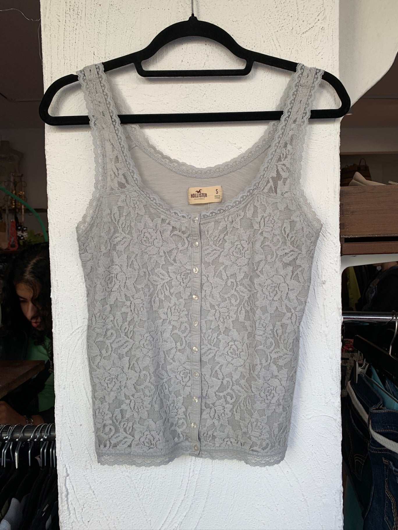 Hollister Cami-Top S Grau