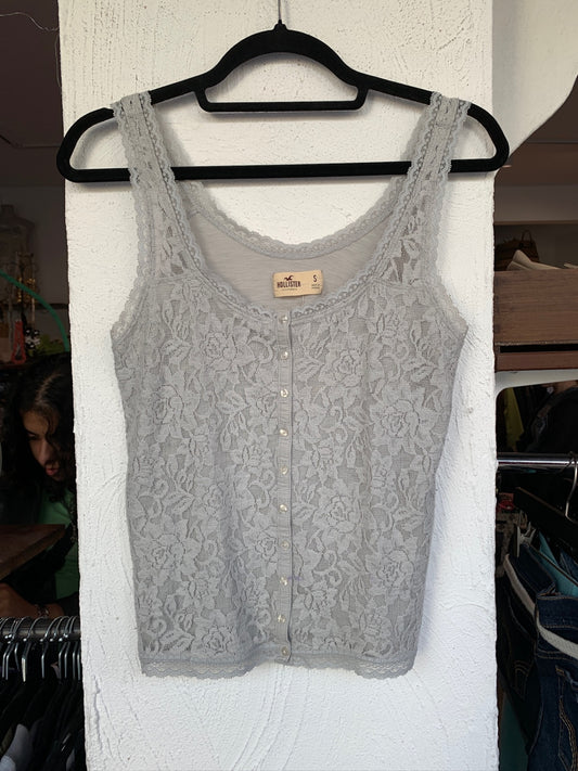 Hollister Cami-Top S Grau