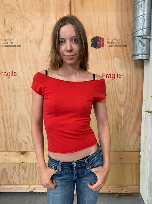 Urban Outfitters Offshoulder Top M Rot