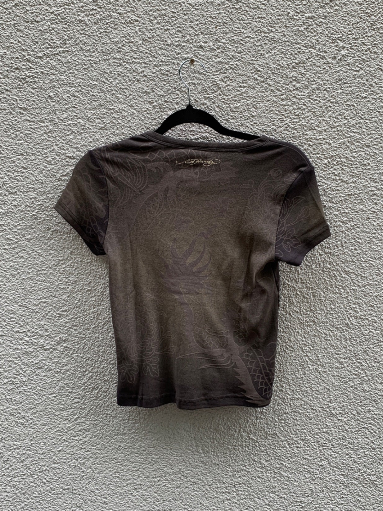 Ed Hardy Shirt M Grau, Beige