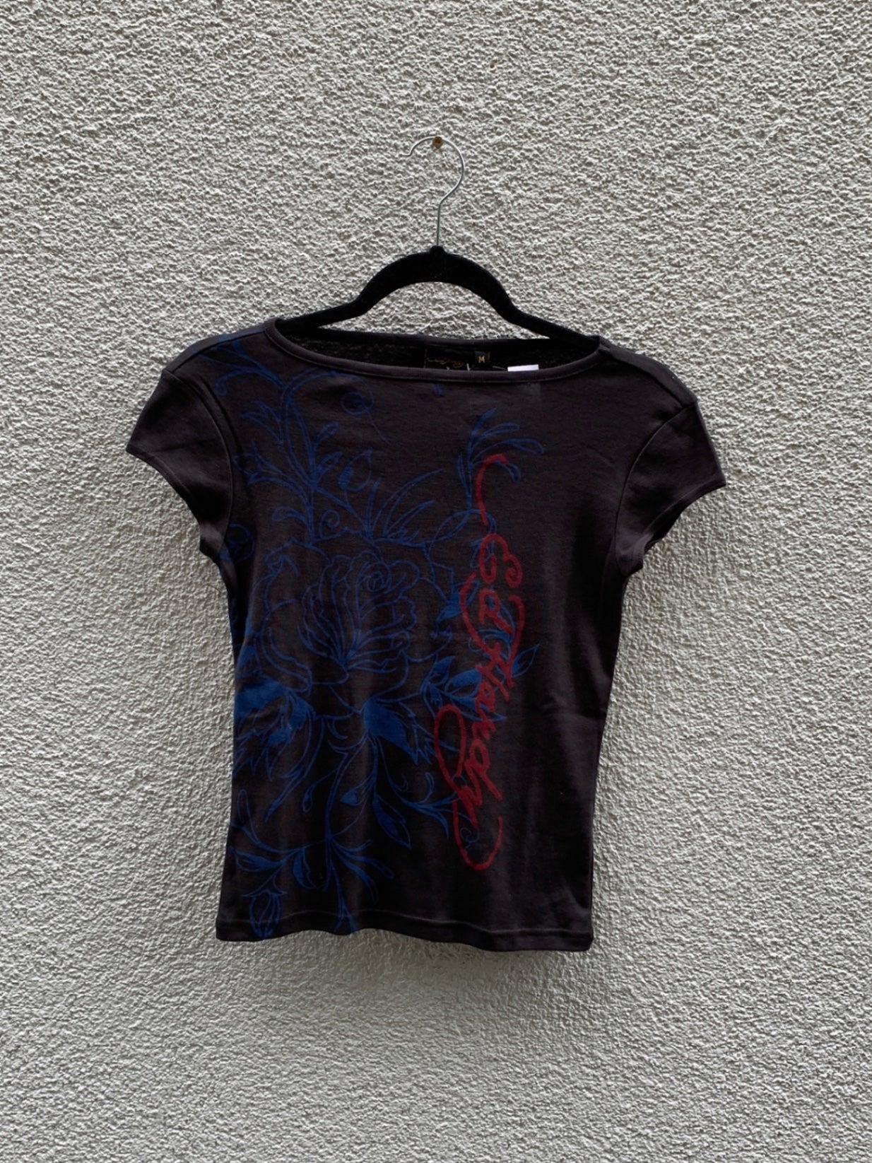 Ed Hardy Shirt M Schwarz, Blau, Rot