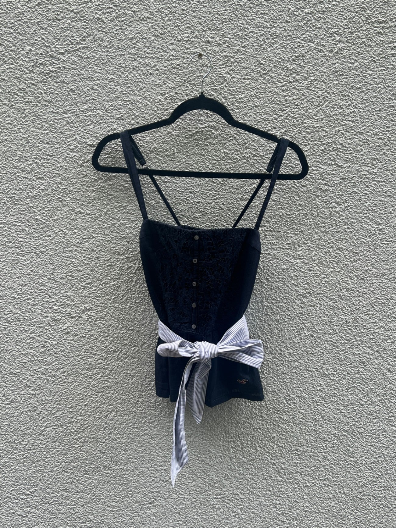 Hollister Top trägerlos M Dunkelblau