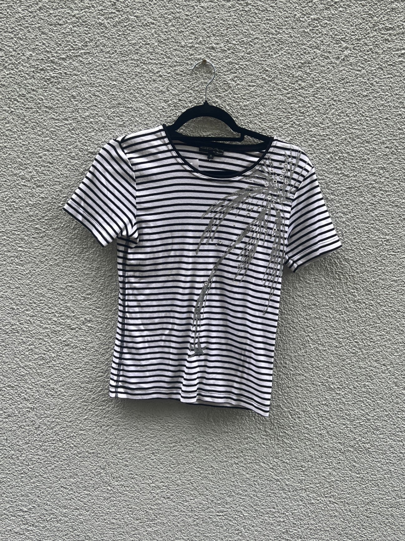 cpm T-Shirt S Weiß und Schwarz