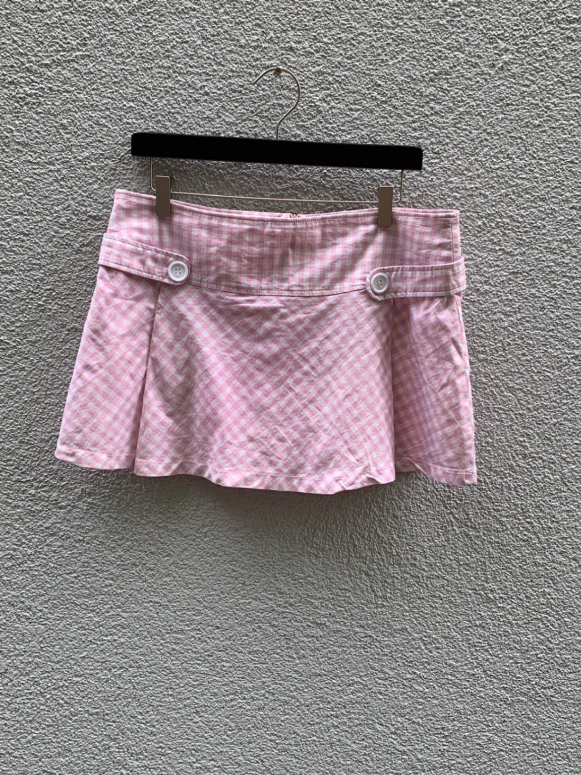 Rock L Rosa, Weiß kariert