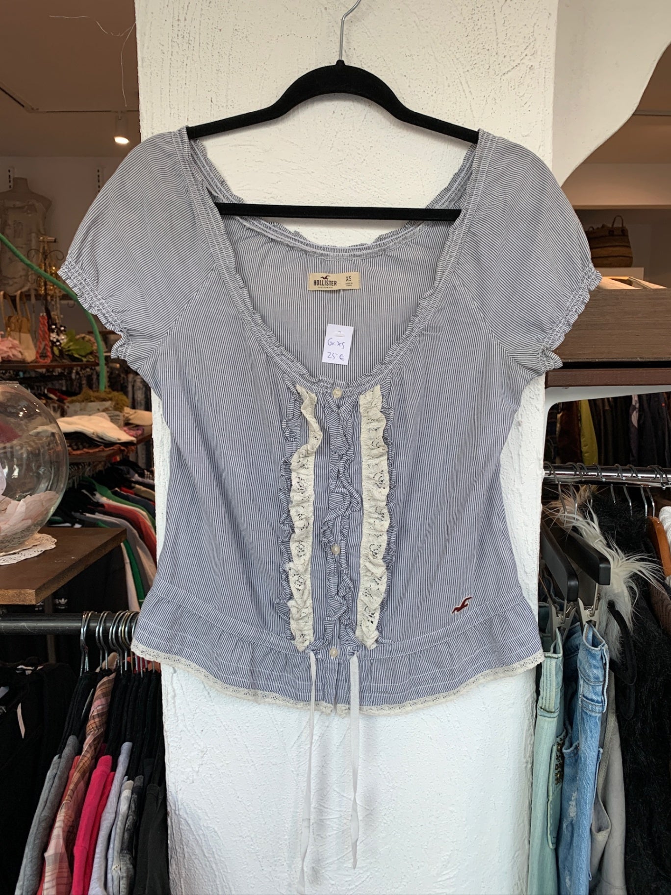 Hollister Ärmelloses Oberteil XS Bunt gestreift