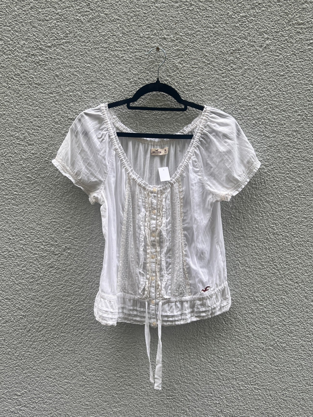 Hollister Oberteil M Weiß