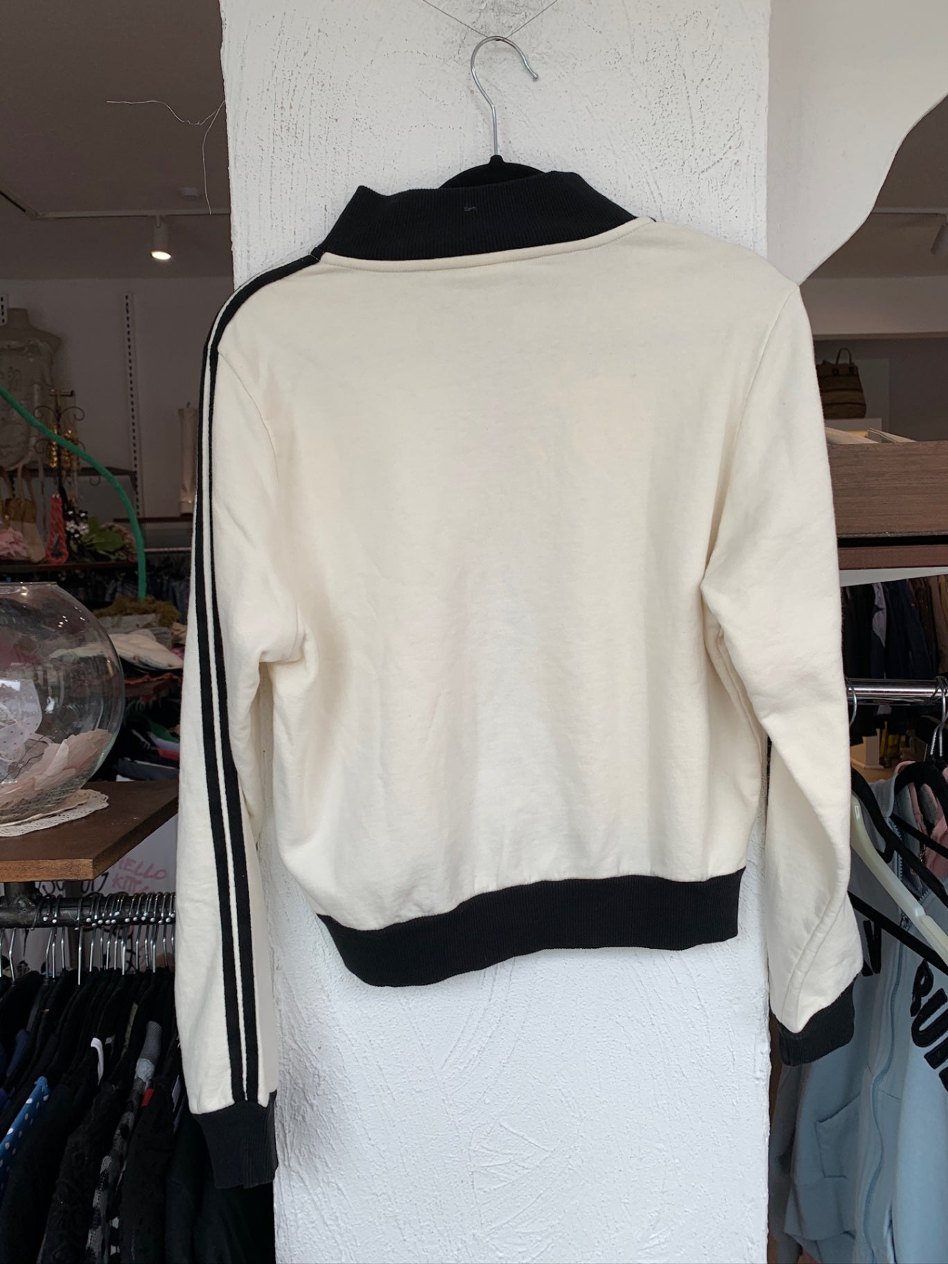 Hoodie L Beige und Schwarz
