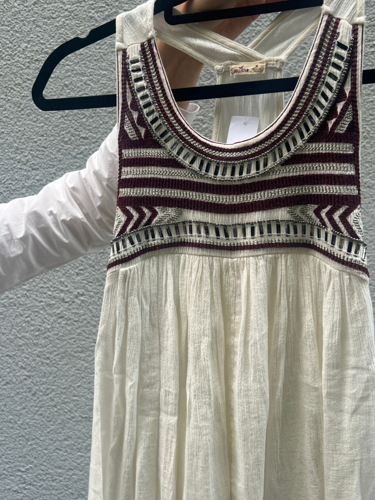 Hollister Kleid M Creme