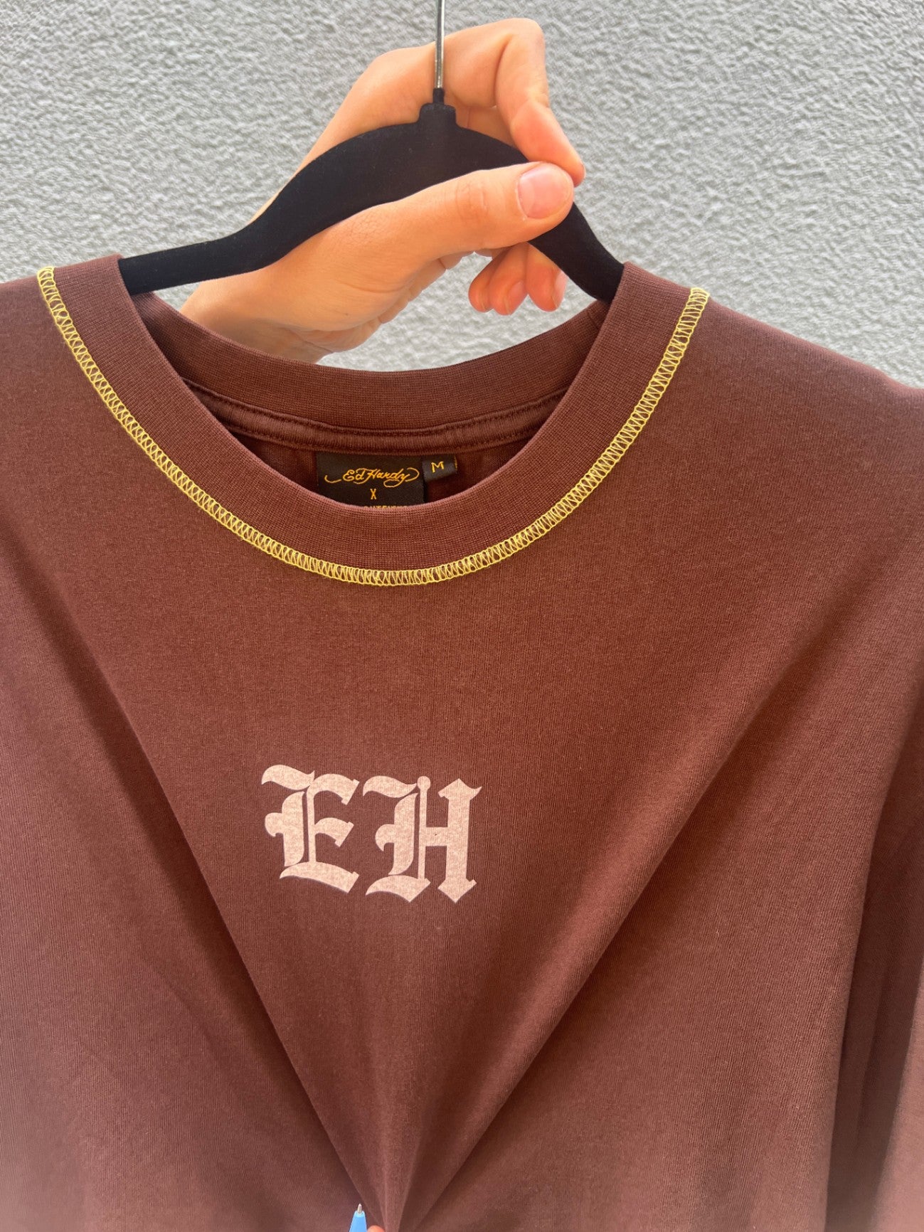 Ed Hardy Oberteil M Braun und Beigetöne